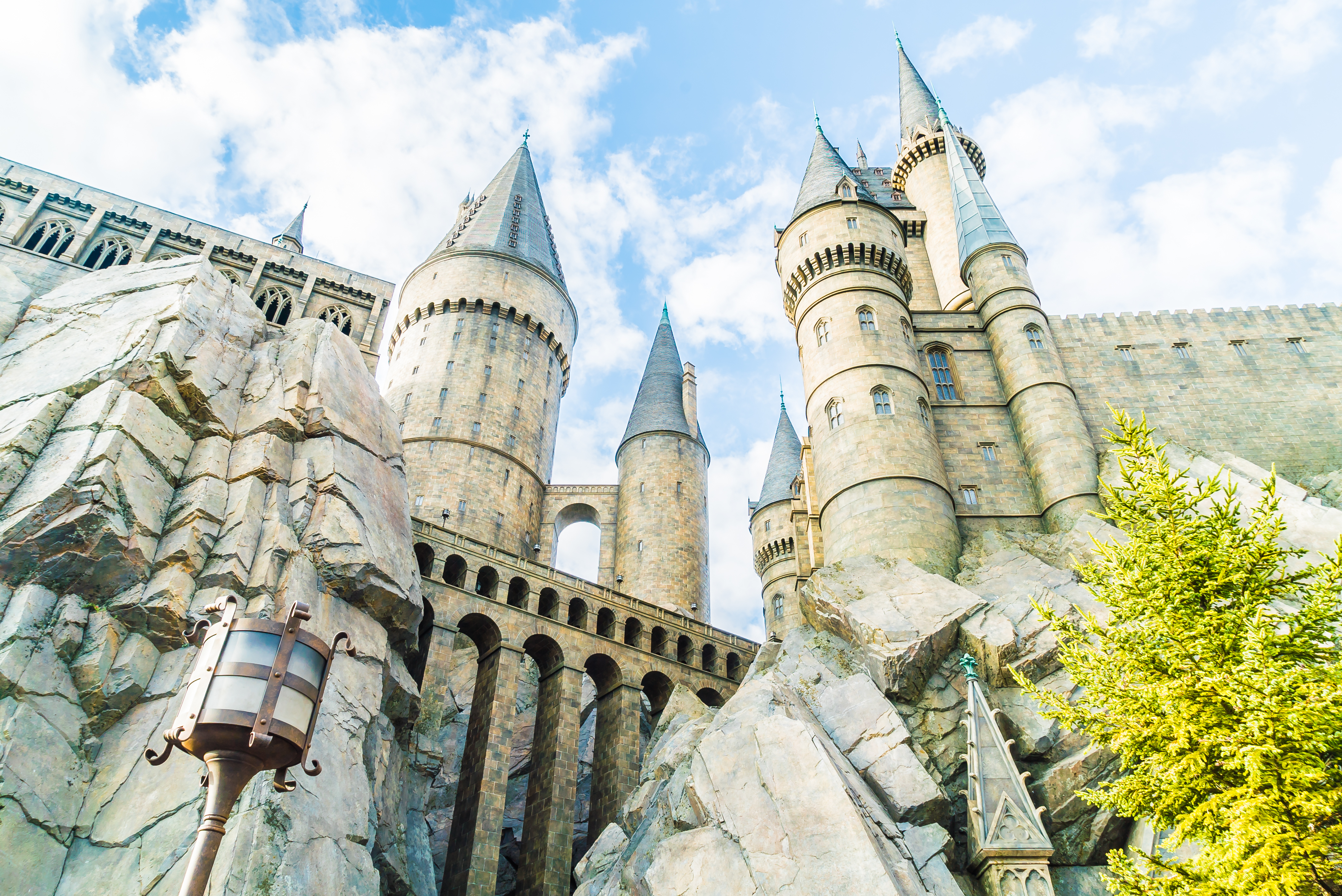 Hogwarts castle from Harry Potter. 