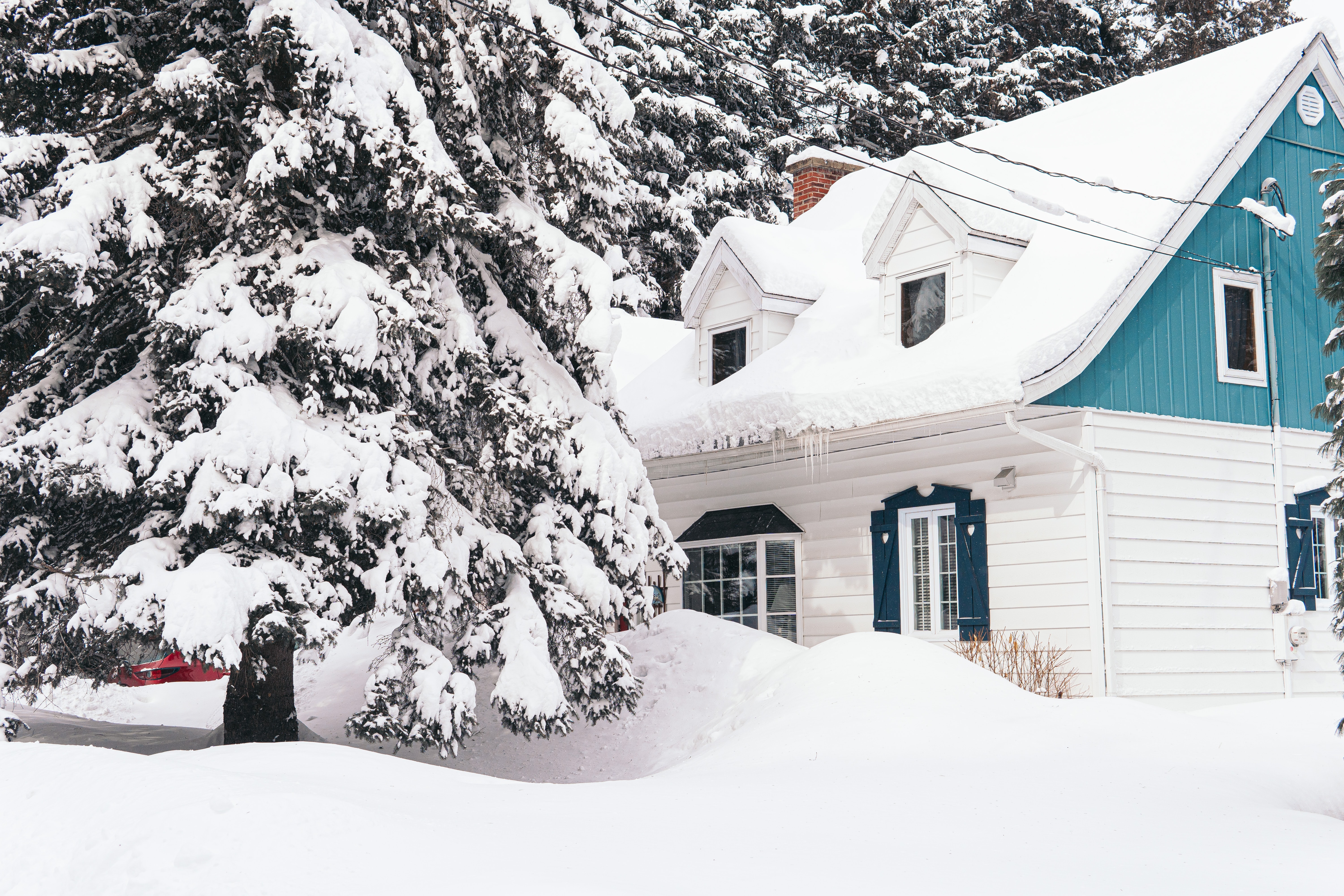 House covered with snow