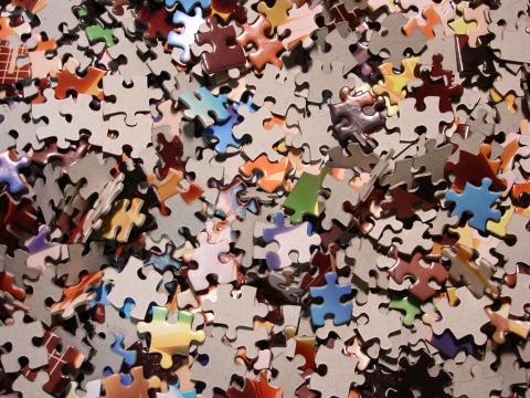 Jigsaw puzzle pieces.