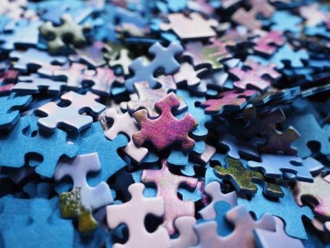Jigsaw puzzle pieces.
