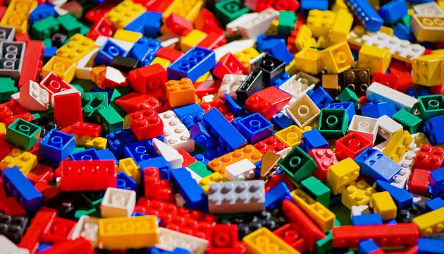 Close up picture of lego blocks.