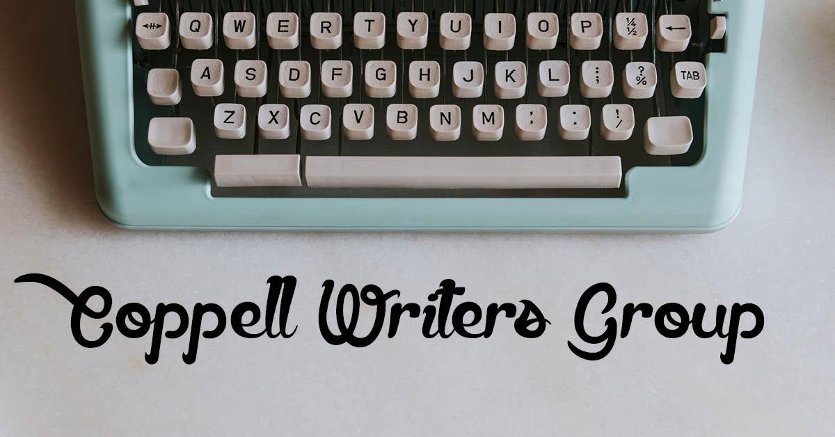 typewriter and text that says Coppell Writer's Group