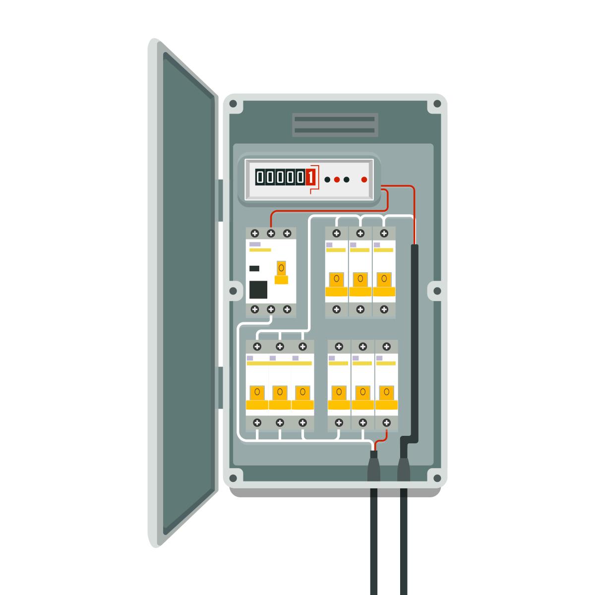 Illustrated electrical fuse box